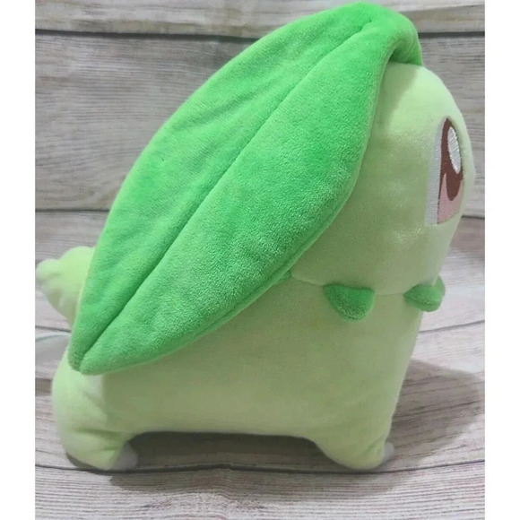 Pokemon Plush Chickorita Stuffed Animal Toy Green Leaf 8" Wicked Cool Toys - Picture 2 of 5